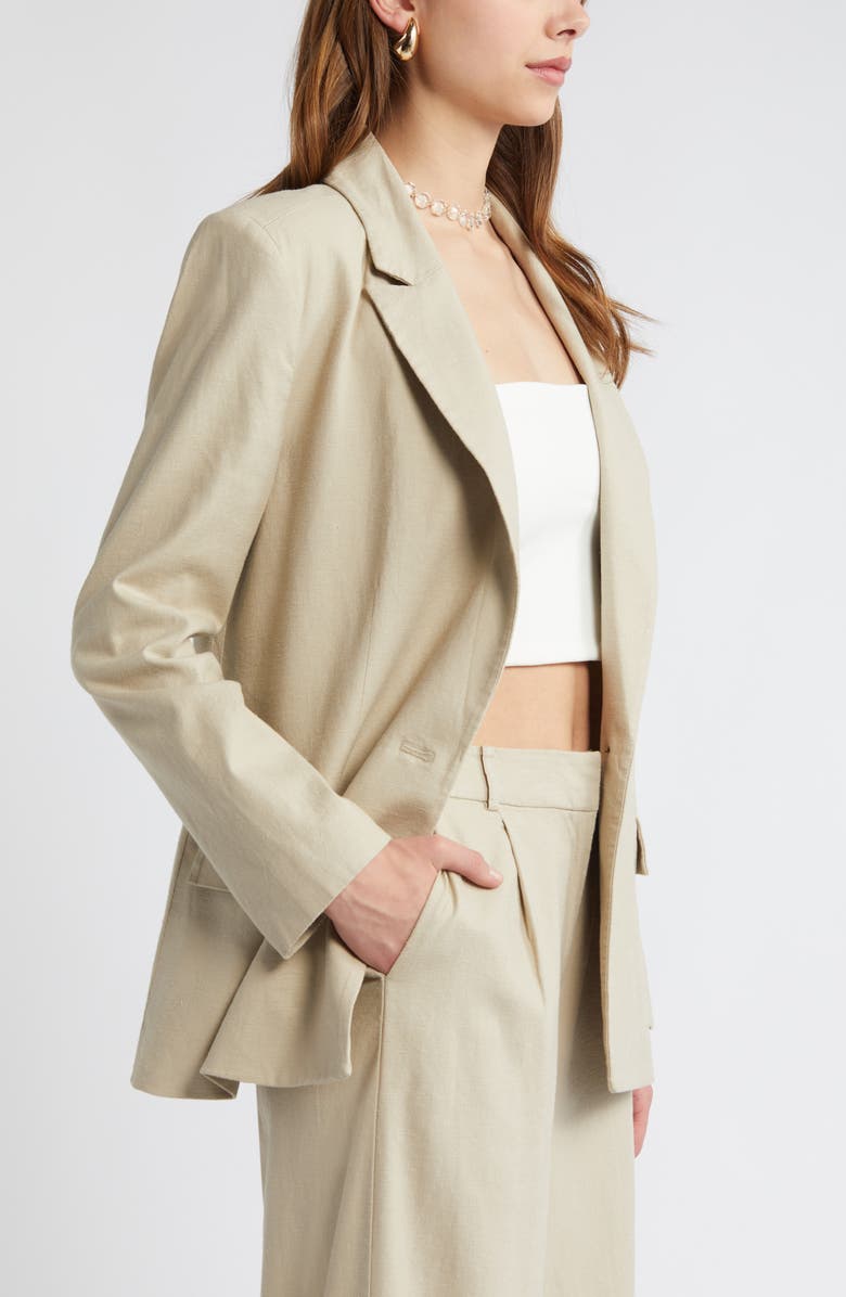 2 Piece Beige Peak Lapel Single Buttons Women's Suit (Blazer+Pants)