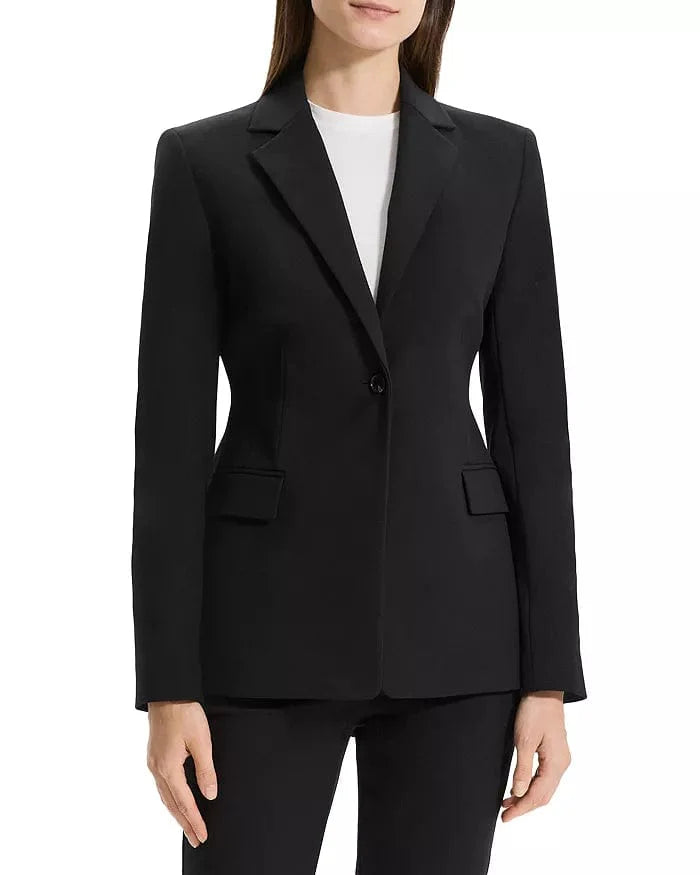 2 Piece Business Casual Peak Lapel Women's Suit (Blazer+Pants)