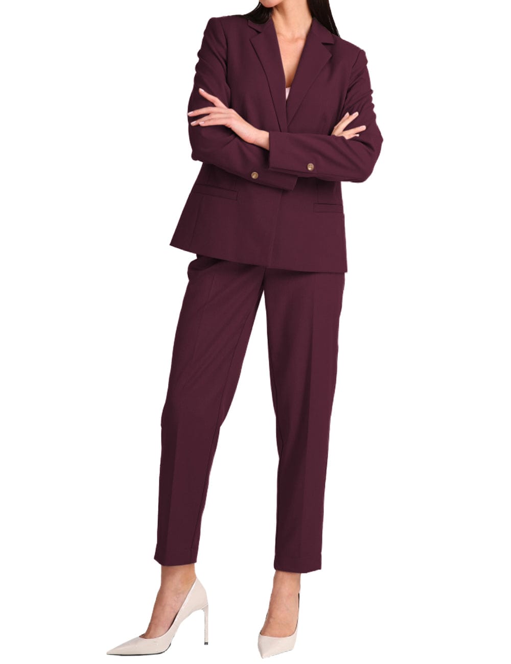 2 Piece Notch Lapel Fashion Women Suit（Blazer+Pants）