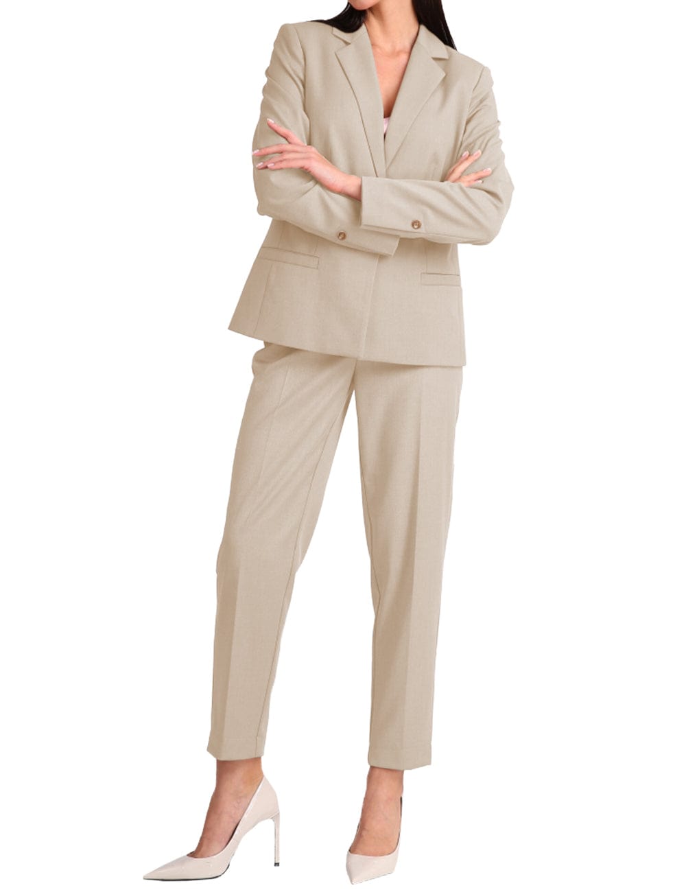 2 Piece Notch Lapel Fashion Women Suit（Blazer+Pants）