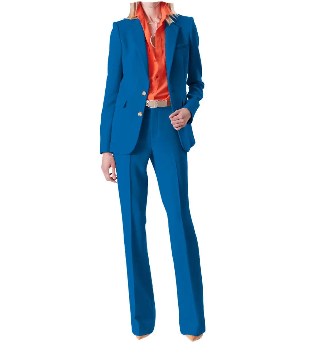 2 piece Notch Lapel Women Suit (Blazer+Pants)