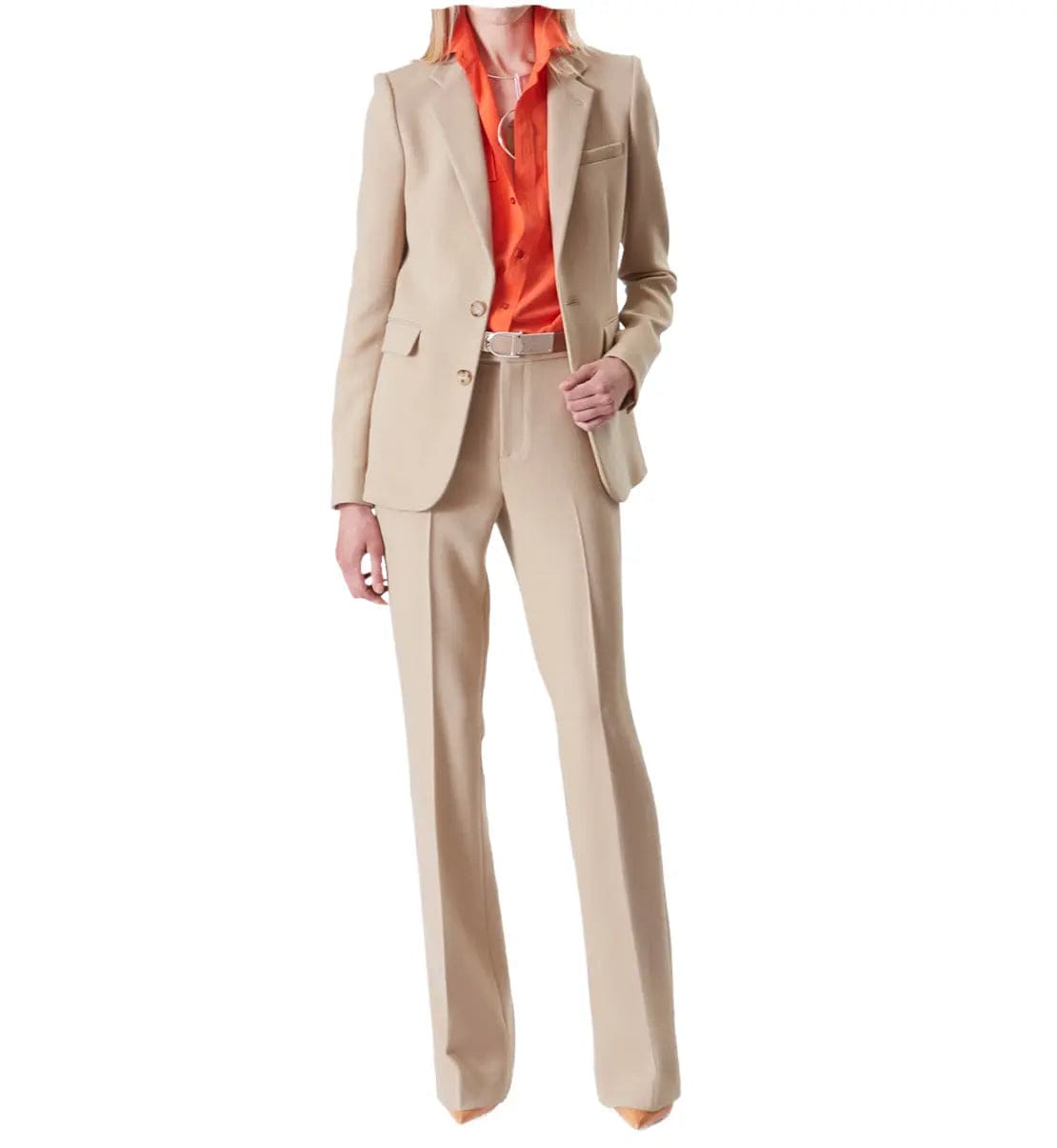 2 piece Notch Lapel Women Suit (Blazer+Pants)