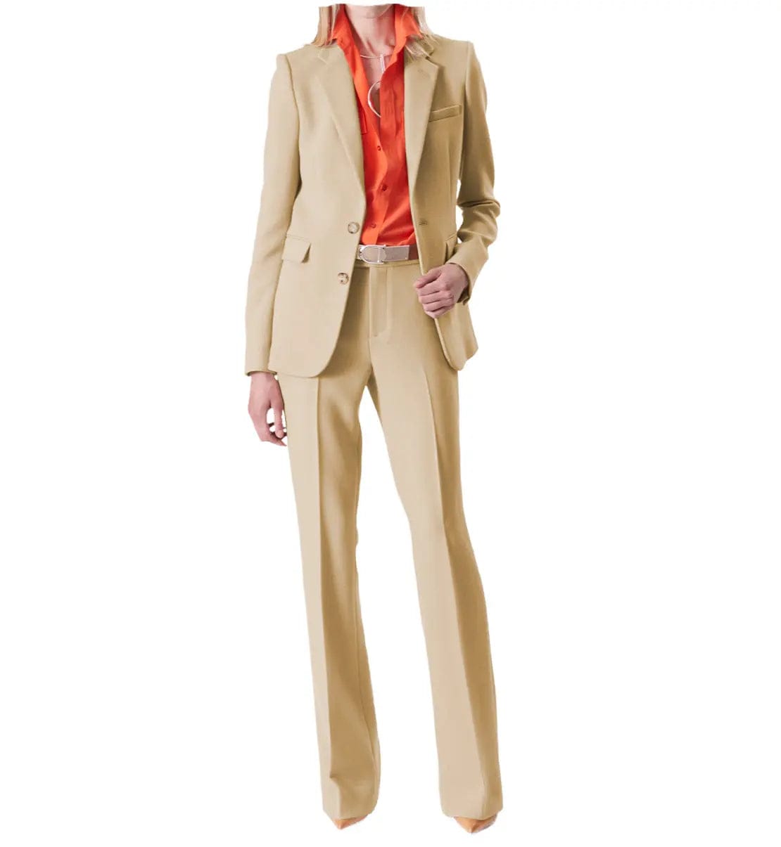 2 piece Notch Lapel Women Suit (Blazer+Pants)