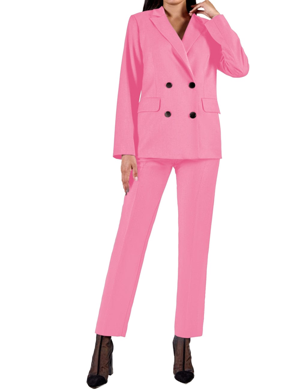 2 Piece Peak Lapel Slim Fit Women's Suit（Blazer+Pants）