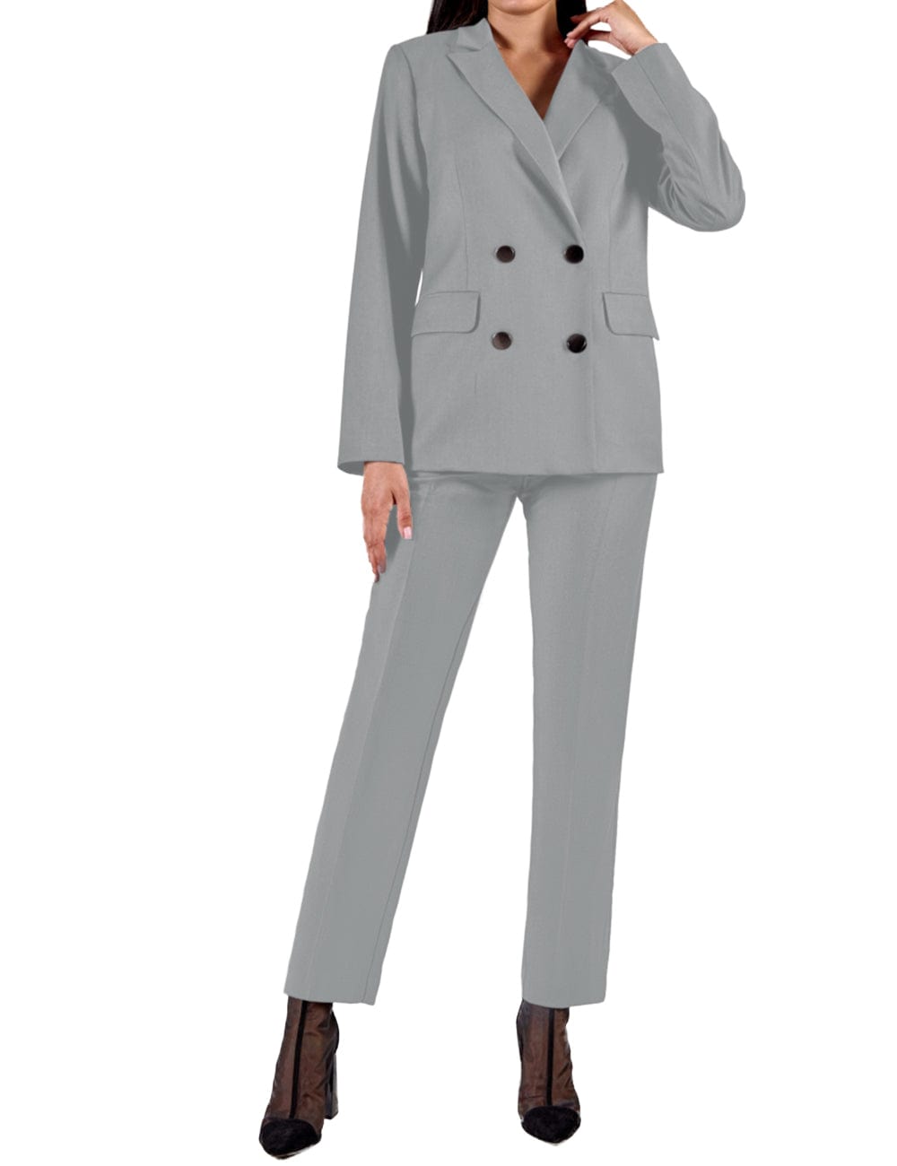 2 Piece Peak Lapel Slim Fit Women's Suit（Blazer+Pants）