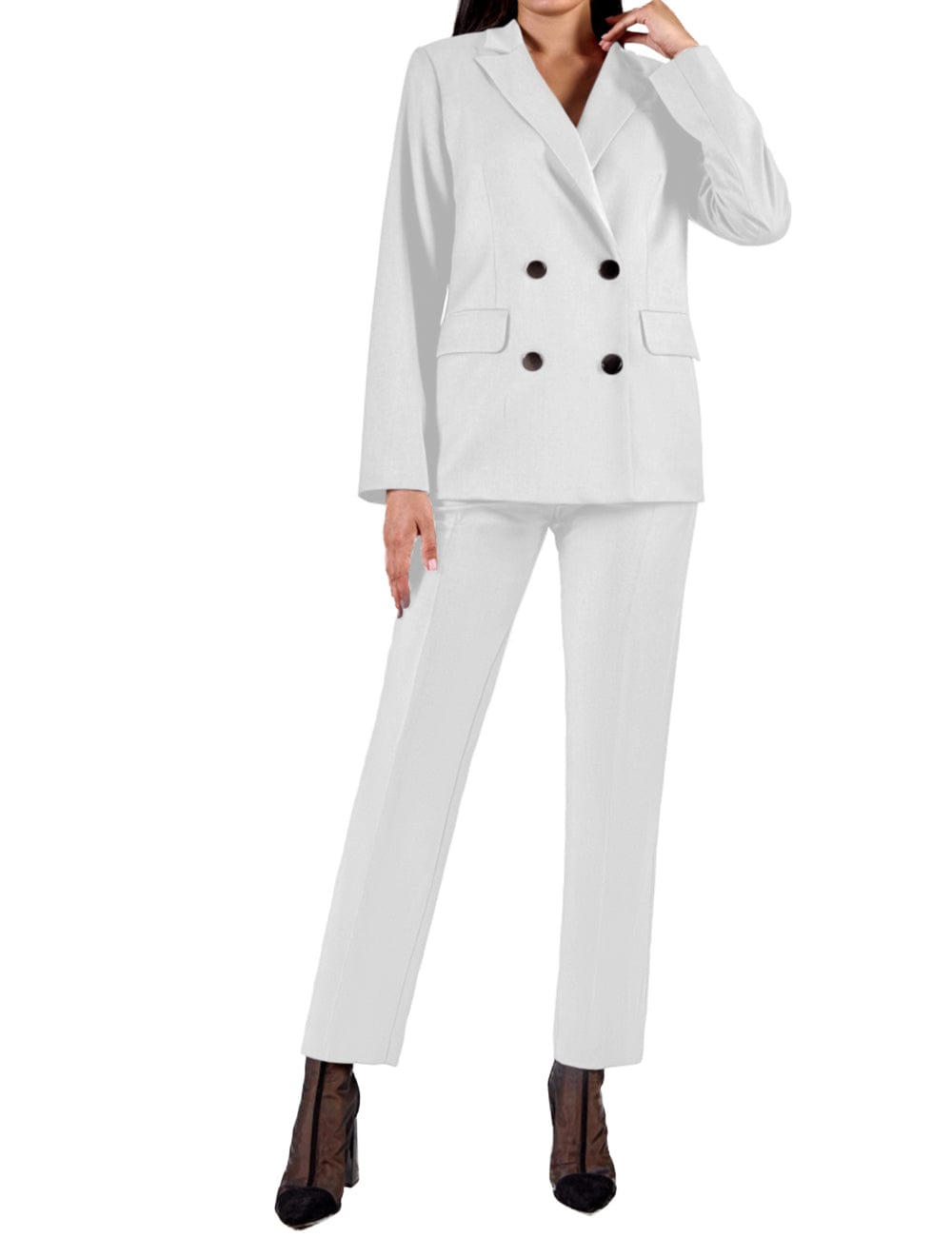 2 Piece Peak Lapel Slim Fit Women's Suit（Blazer+Pants）