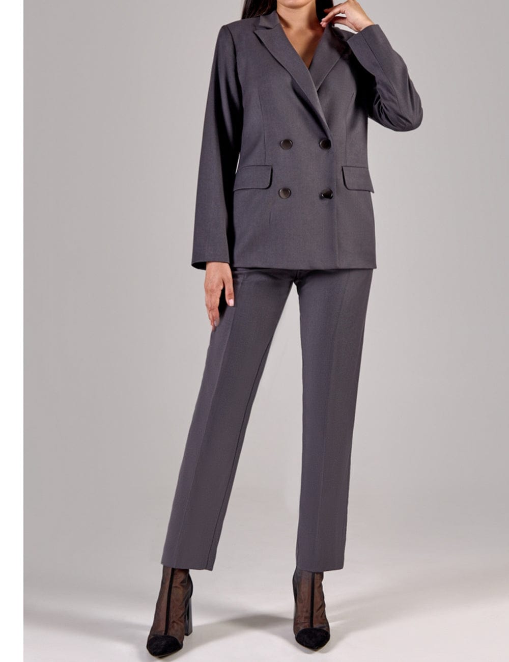 2 Piece Peak Lapel Slim Fit Women's Suit（Blazer+Pants）