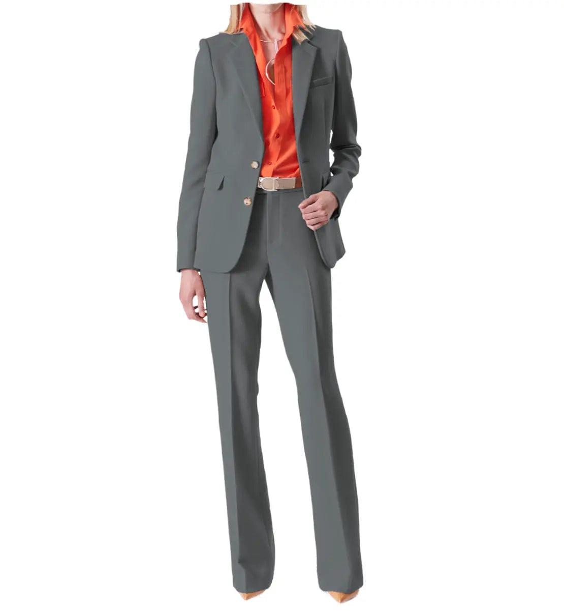 2 Piece Suit Notch Lapel Women Suit (Blazer+Pants)