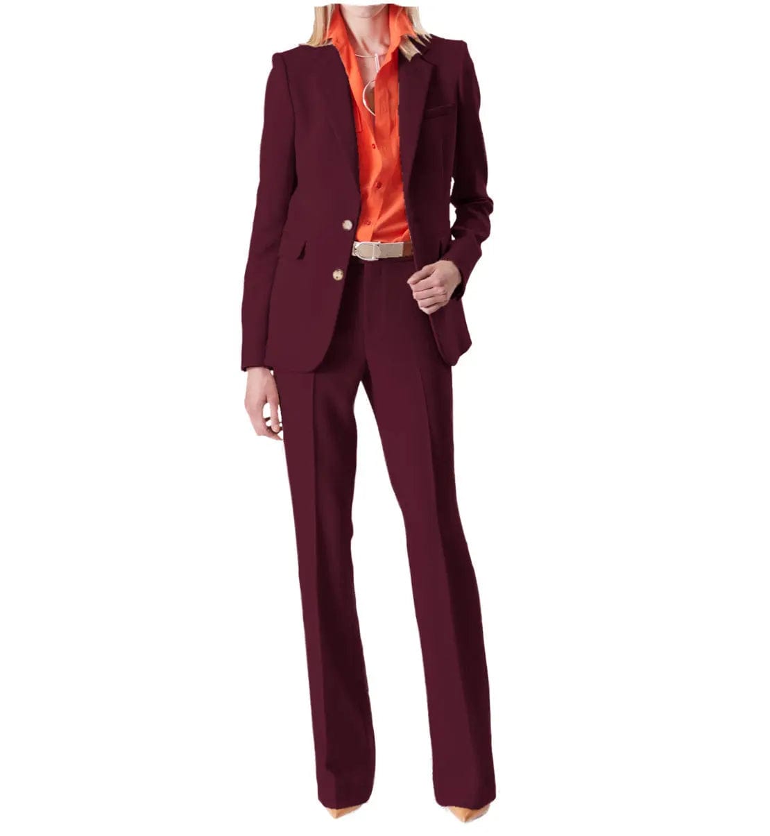 2 Piece Suit Notch Lapel Women Suit (Blazer+Pants)