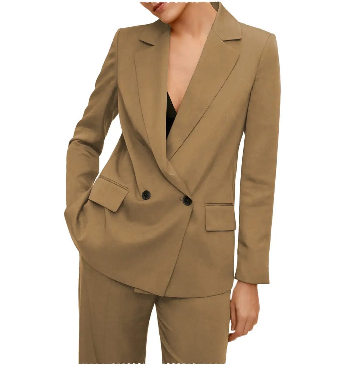 2 Pieces Double Breasted Peak Lapel Women Suit