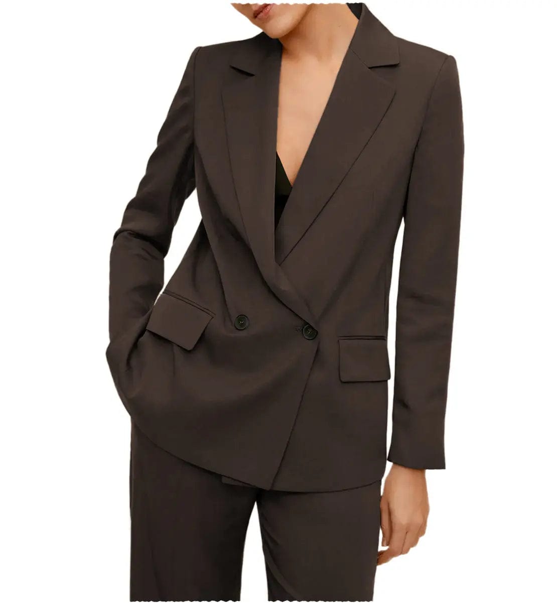 2 Pieces Double Breasted Peak Lapel Women Suit