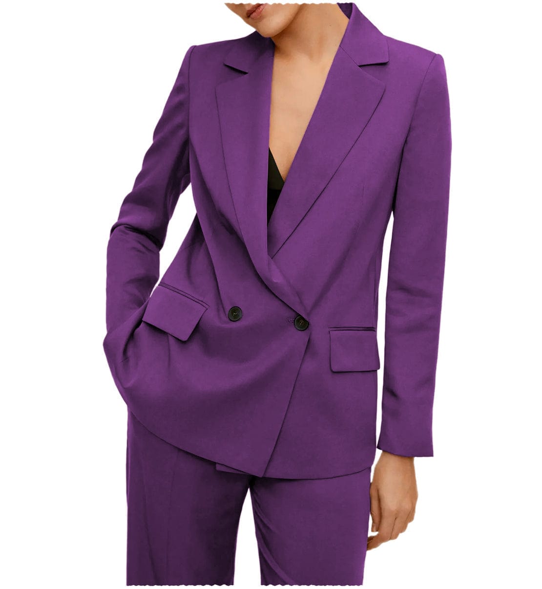 2 Pieces Double Breasted Peak Lapel Women Suit