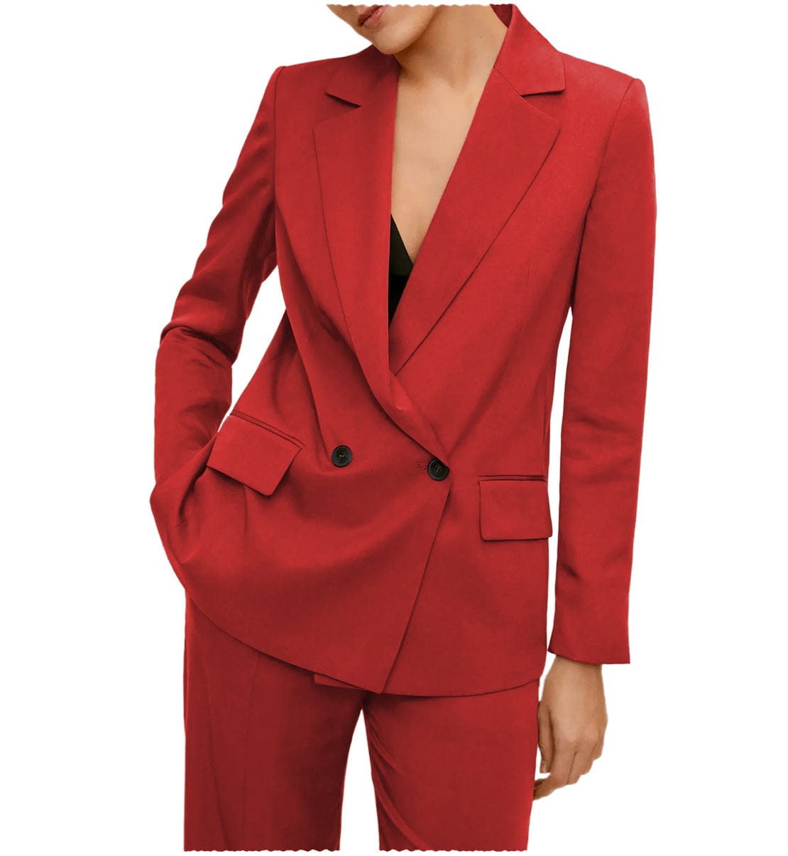 2 Pieces Double Breasted Peak Lapel Women Suit