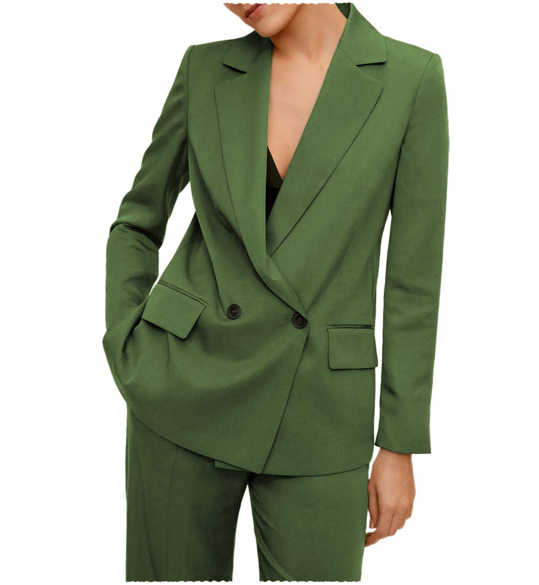 2 Pieces Double Breasted Peak Lapel Women Suit