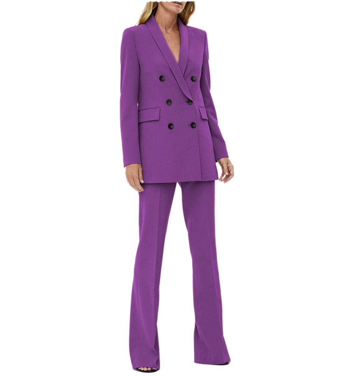 2 Pieces Double Breasted Peak Lapel Women Suit