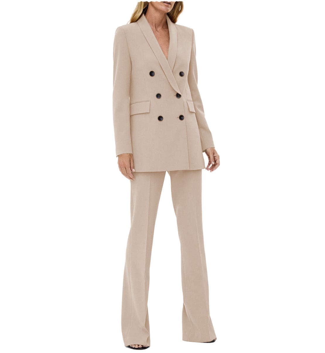 2 Pieces Double Breasted Peak Lapel Women Suit