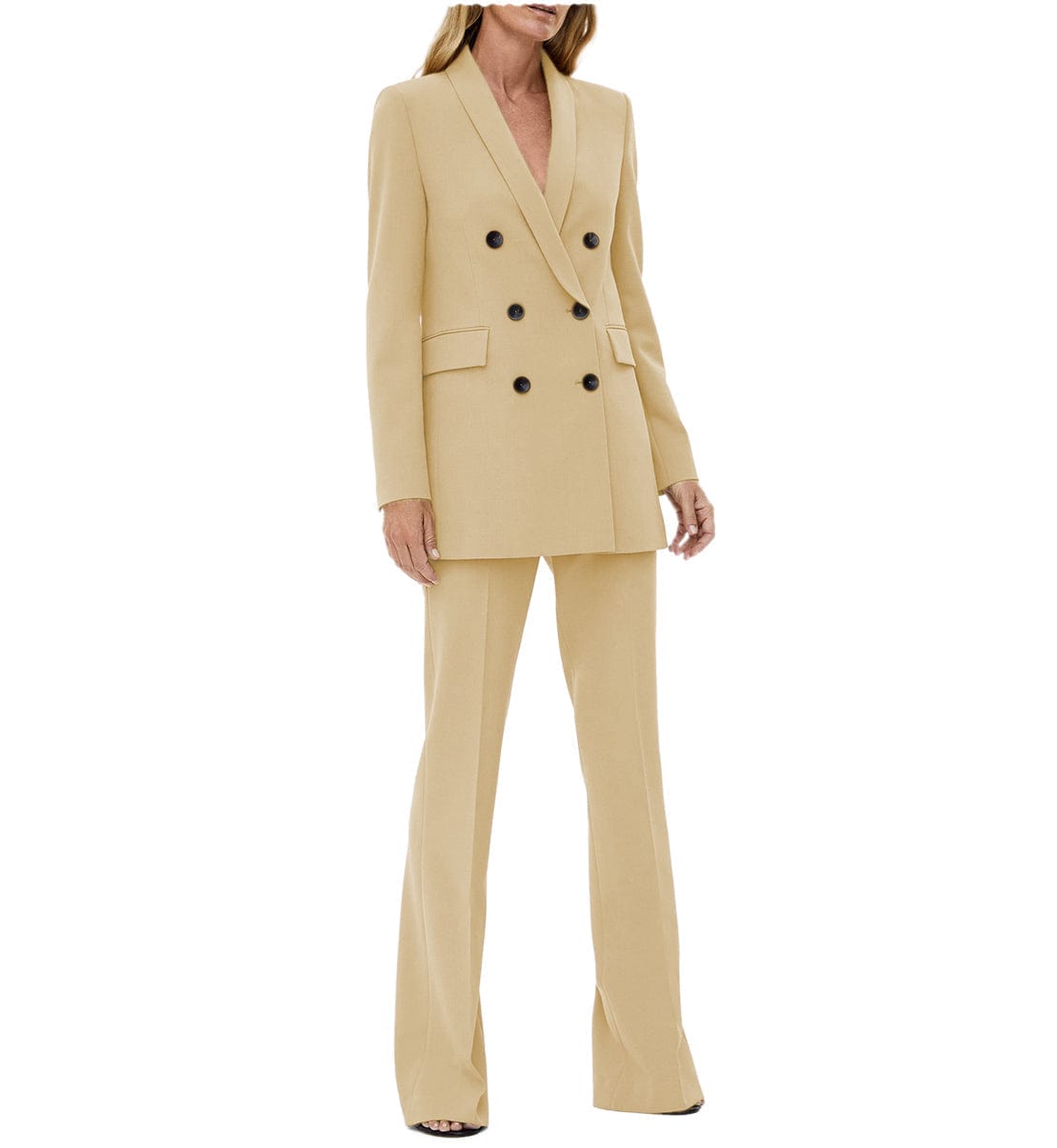 2 Pieces Double Breasted Peak Lapel Women Suit