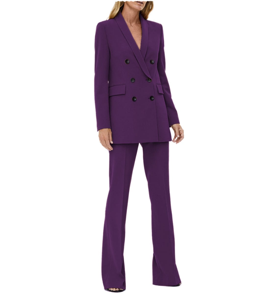 2 Pieces Double Breasted Peak Lapel Women Suit