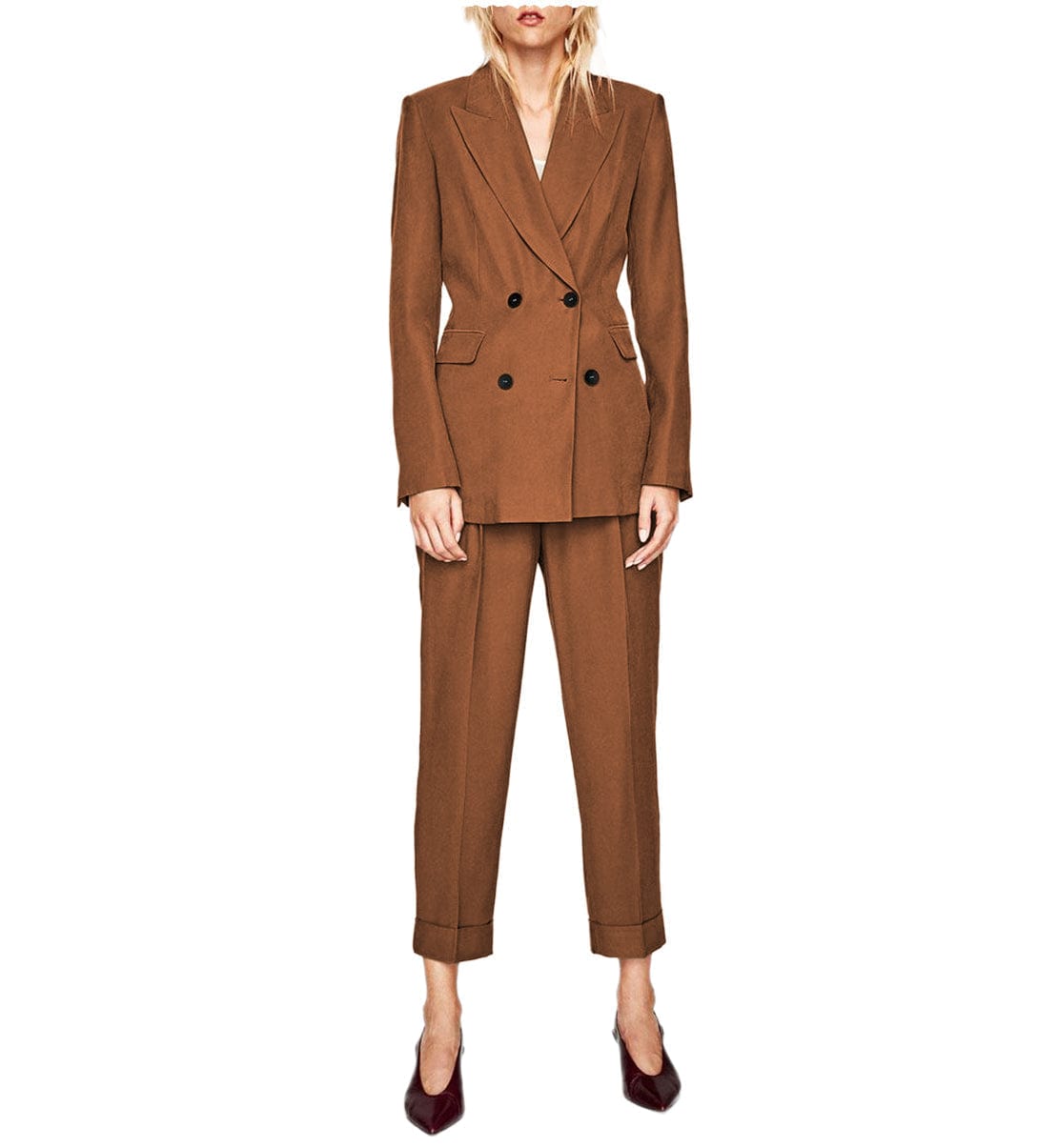 2 Pieces Double Breasted Peak Lapel Women Suit